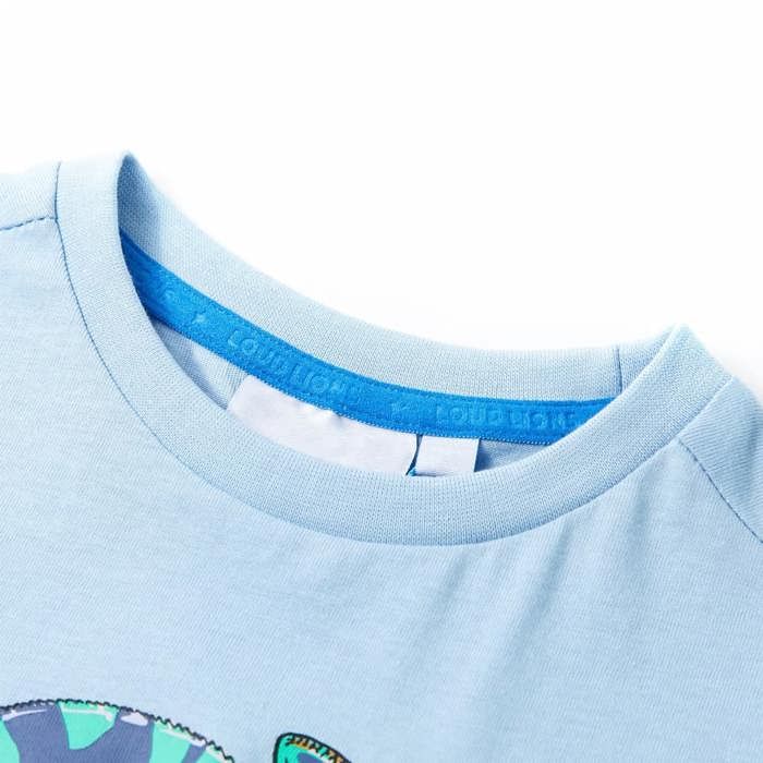 T-shirt pour enfants avec manches courtes bleu clair 92/104/116/128/140