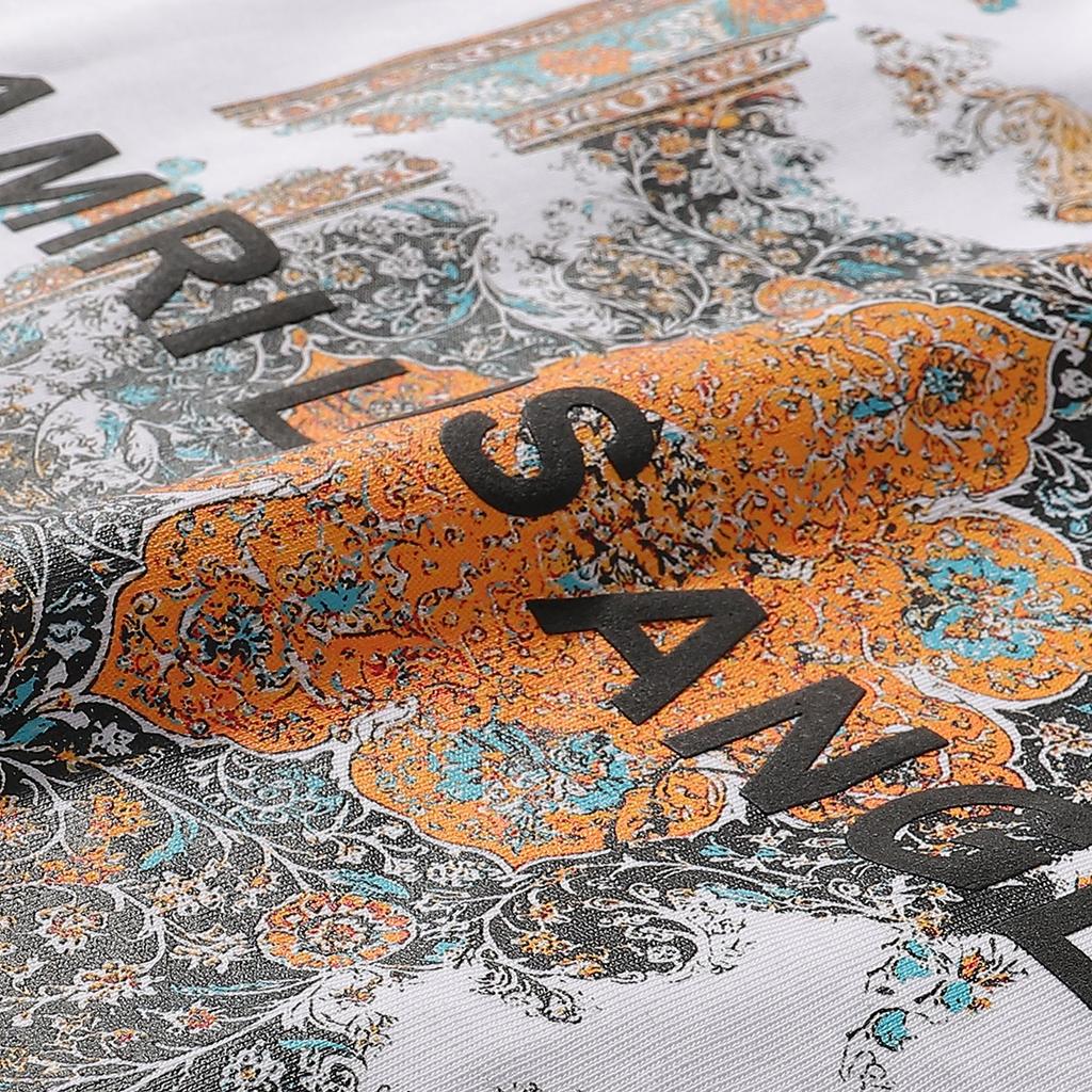 724 Amiri 2025 Summer New Men's and Women's Loose High Quality Cotton Plus Size T-shirt Couple T-Shirt