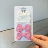 4Pcs Baby Bows Hair Clip For Kids Girls Solid Color Hairpins Barrettes Handmade Headwear Hair Accessories 2.1Inches