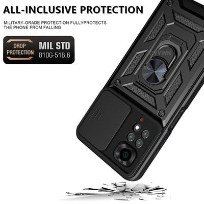 Husă Armură cu Protector Glisant pentru Obiectivul Camerei Pentru Xiaomi Redmi Note 13 12 11 Pro Plus 11s 12s Bumpere Grad Militar Acoperire Inel
