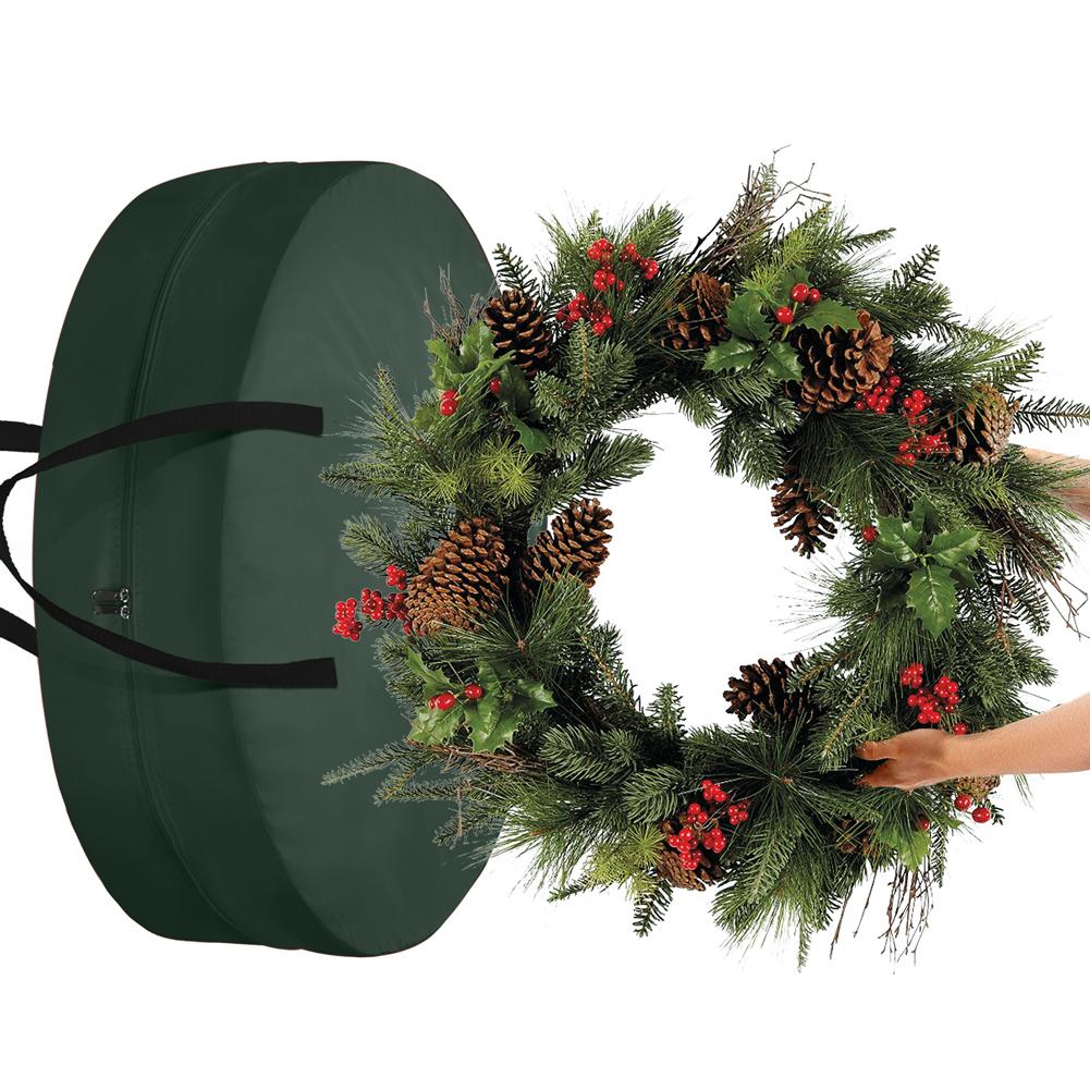 Сумка для хранения венков 36x8 дюймов ткань Оксфорд 420D контейнер для хранения рождественских венков для дома 1360₽