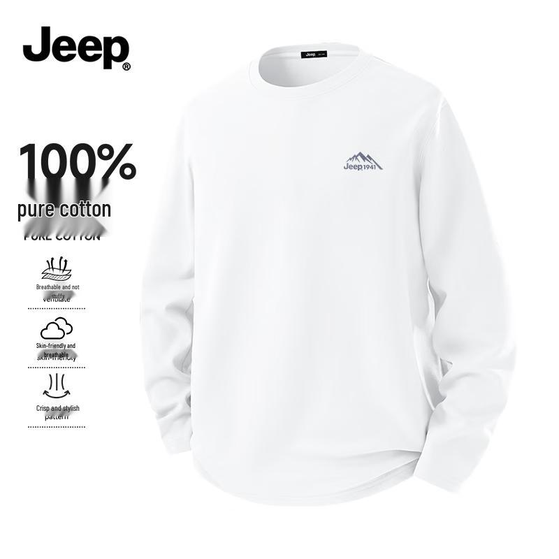 JEEP Men's Heavyweight Cotton Long-Sleeve T-Shirt