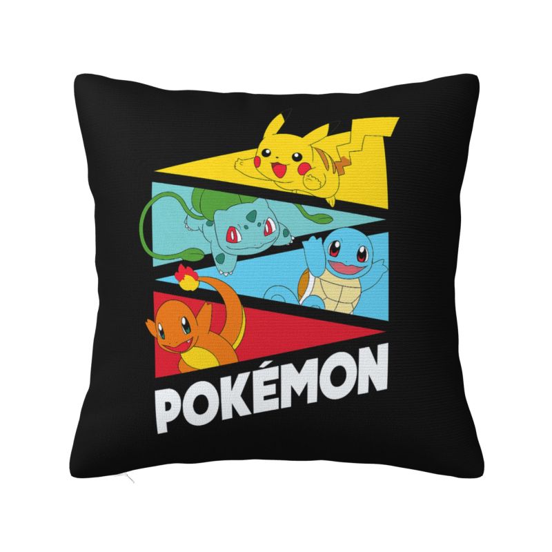 Custom Pikachus Anime Game Modern Throw Pillow Cover Cartoon Manga Chair Cushion