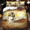 3D Animal Printed Duvet Cover Set Bedclothes Owl Pattern Bedding Set Quilt Cover With Pillowcases Queen King Size Bedroom Decor