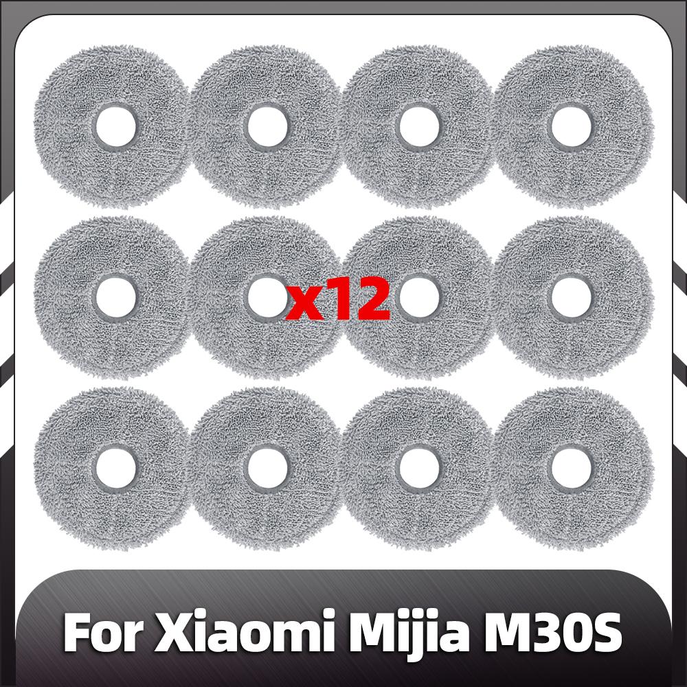 Compatible for Xiaomi Mijia M30s Replacement Main Side Brush HEPA Filter Mop Pads Dust Bags Spare Parts Accessories