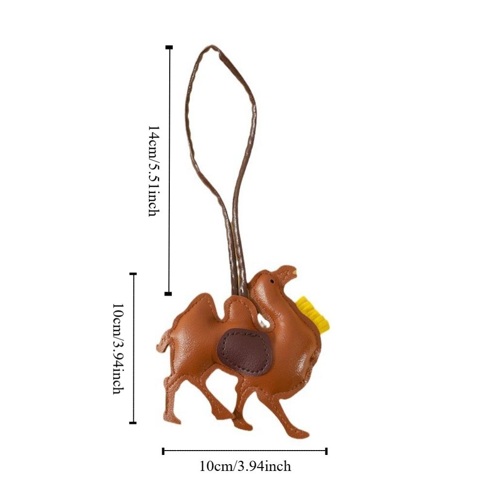 Cartoon PU Leder Anhänger PU Leder Taschenanhänger Mehrfarbig Kamel Schlüsselanhänger Taschenanhänger