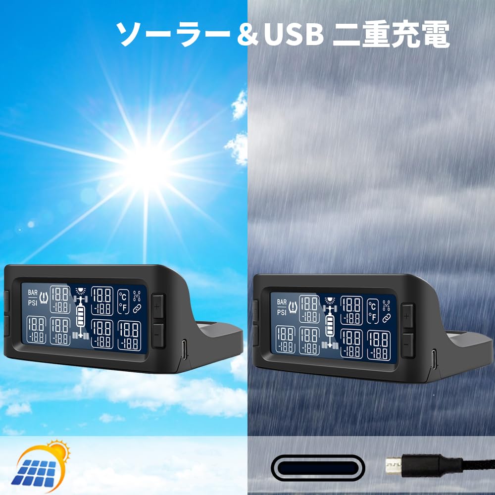 OBEST Tire Pressure Monitor, TPMS (Newly Released, Compatible with Inflator & Repeater), 6 External