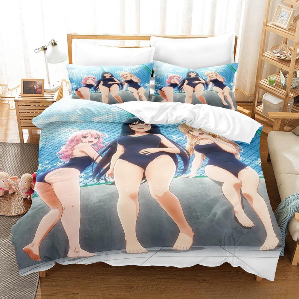 3d Print Kawaii  My Life As Inukai-san’s Dog Bedding Set Cartoon  three-piece Set Adult Kid Bedroom Duvet Cover Sets