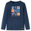 Children's Long-Sleeved T-Shirt, Navy Blue, 116