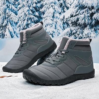 Herren Schneestiefel High-Top Baumwollgepolsterte Schuhe Warme Plüschschuhe