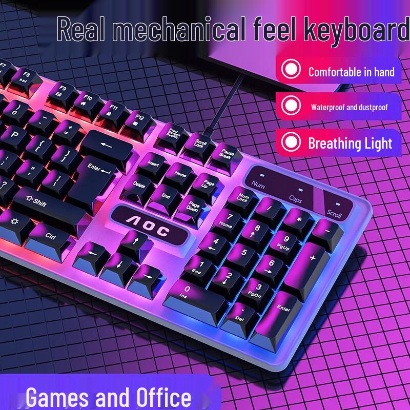 AOC KM100 Dual-Mode Mechanical Feel Keyboard and Mouse Set