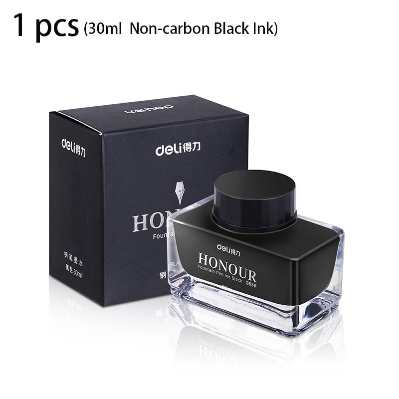 

Deli 1pcs 30ml Black Red Dark Blue Erasable Blue Fountain Pen Ink Writing Ink Non-Carbon Ink Stationery School&Office Supplies