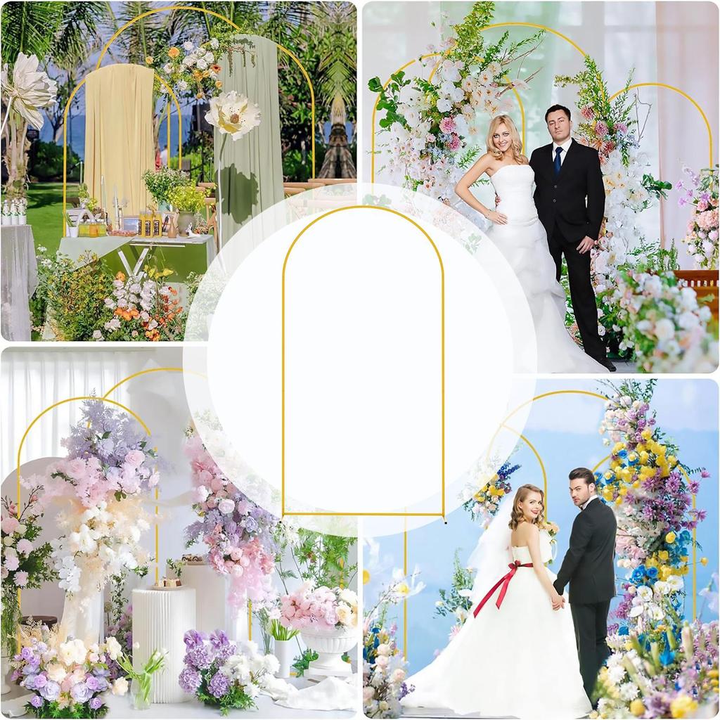 Metalen Boog Achtergrond Stand Goud Bruiloft Feest Boog Achtergrond Deur Frame Voor Verjaardagsfeesten Ballon Bloem Decoraties