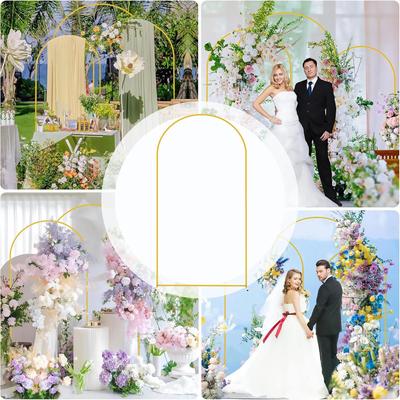 Metal Arch Backdrop Stand Gold Wedding Party Arch Backdrop Door Frame For Birthday Parties Balloon Flower Decorations