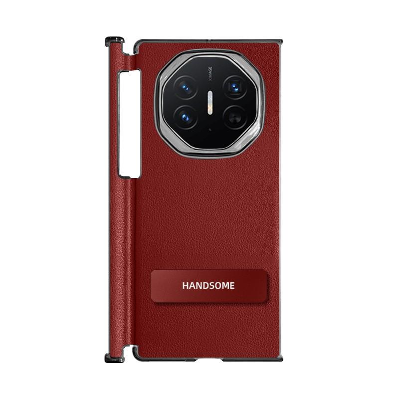 Mate X3 Flip Case With Built-in Kickstand Shockproof PCLeather Cover Business Style Foldable Protective Shell