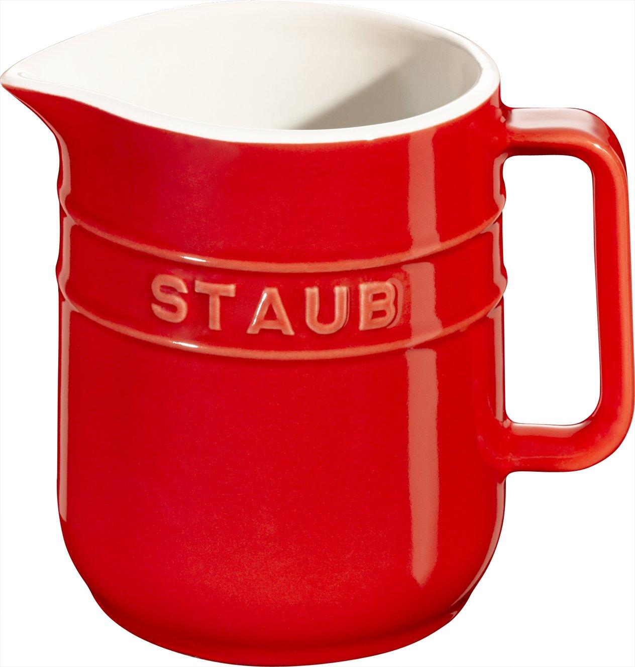 

Staub Ceramic Milk Pitcher Heat Resistant Microwave Safe Japanese Mini Pitcher Creamer Cherry [Authorized Product] 40511-804