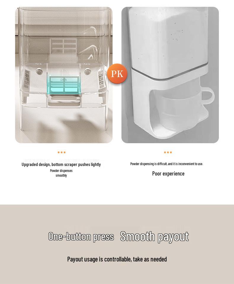 Nástěnná nádoba na skladování obilí – Hermeticky uzavřená nádoba s lisovacím mechanismem odolná proti hmyzu na rýži a proso