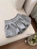 2025 Women's White Floral Elastic Mid-Waist A-line Skort - Casual Summer Half Skirt