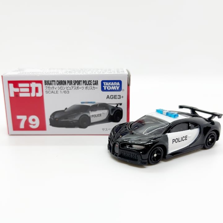 Tomica Asia Exclusive Tomica 79 Bugatti Chiron Pure Sport Police Car [Used]