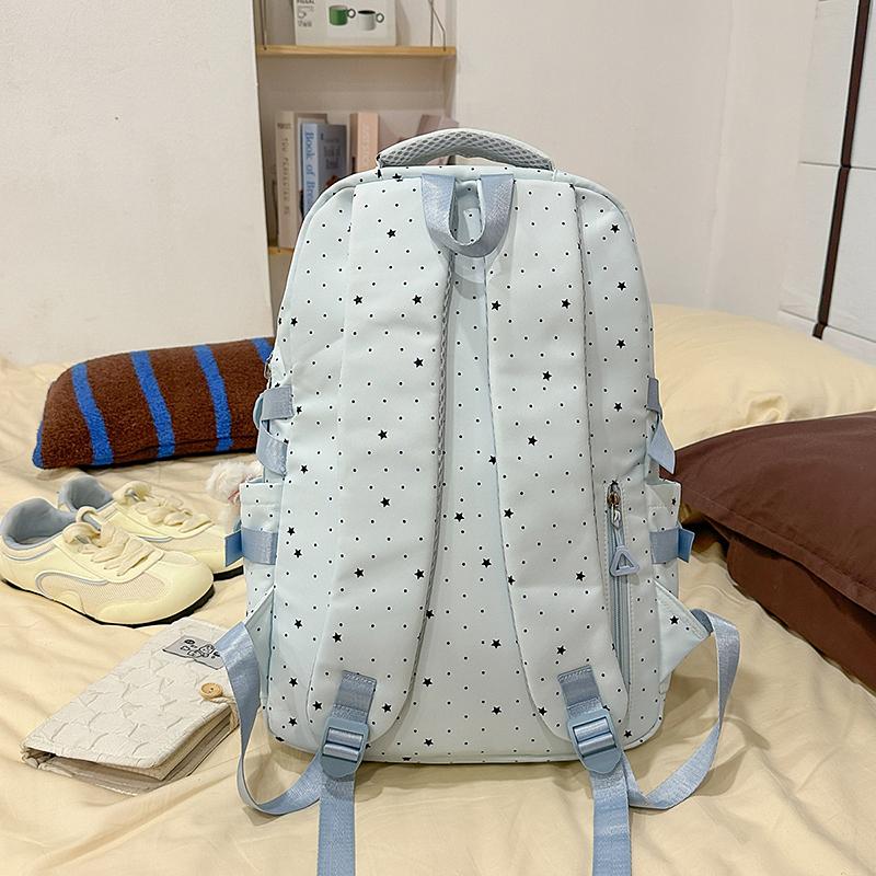 Polar Dot Print Backpack Women's Large Capacity Backpack Student Schoolbag
