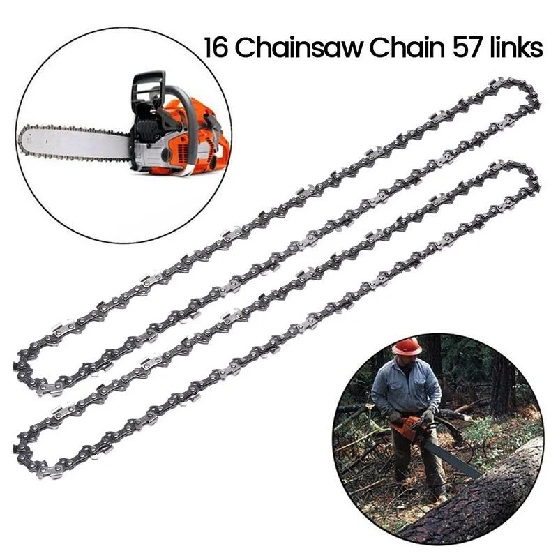 1Pcs 16 Inch Chainsaw Chain Bar Pitch 3/8" Blade Gauge 050 Wood Cutting 56/57/59 Drive Links Replacement Parts Chainsaw Spares