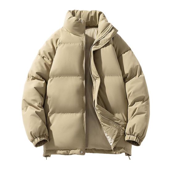 

Зимнее хлопковое пальто с воротником-стойкой, длинным рукавом, застежкой-молнией, пуховая куртка с карманами M хаки