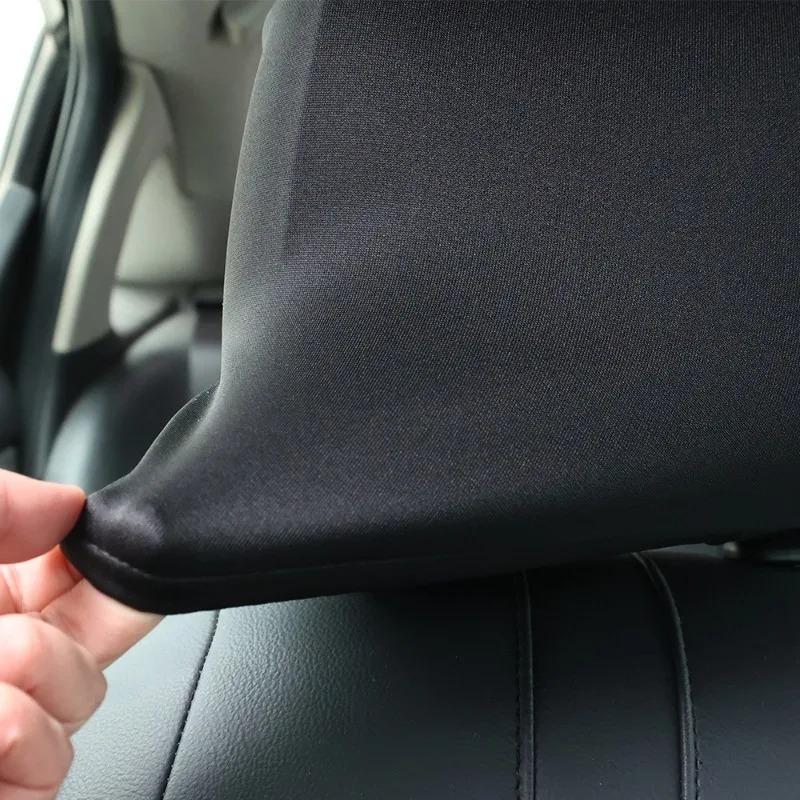 Universal Car Seat Headrest Pillowcase Elastic Neck Pillow Cover Dustproof Car Interior Accessories Pillow Neck Rest Cushion