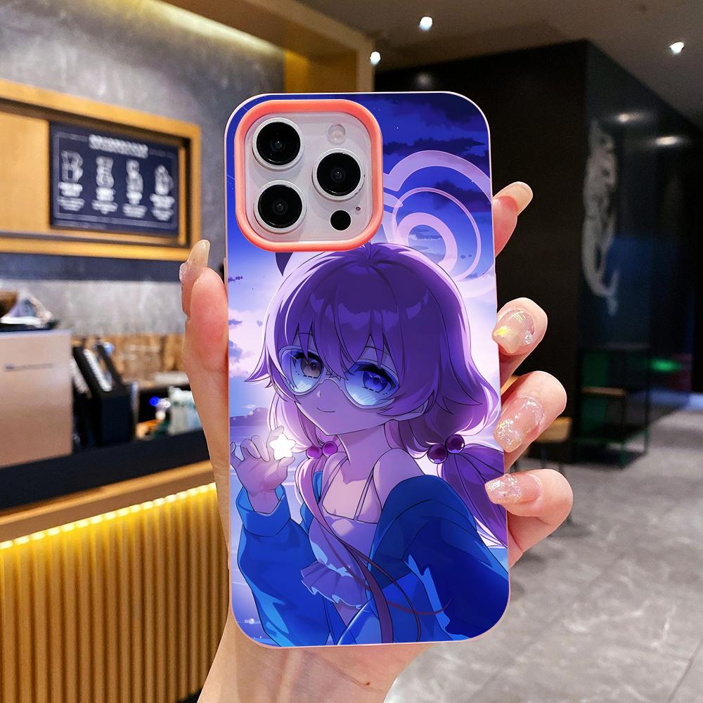 

Blue Archive Takahashi Hoshino Jelly Double layer Pink Mobile Phone Case for iPhone 17 16 15 14 13 12 11 Air Pro Max Plus iPhone17 Pro