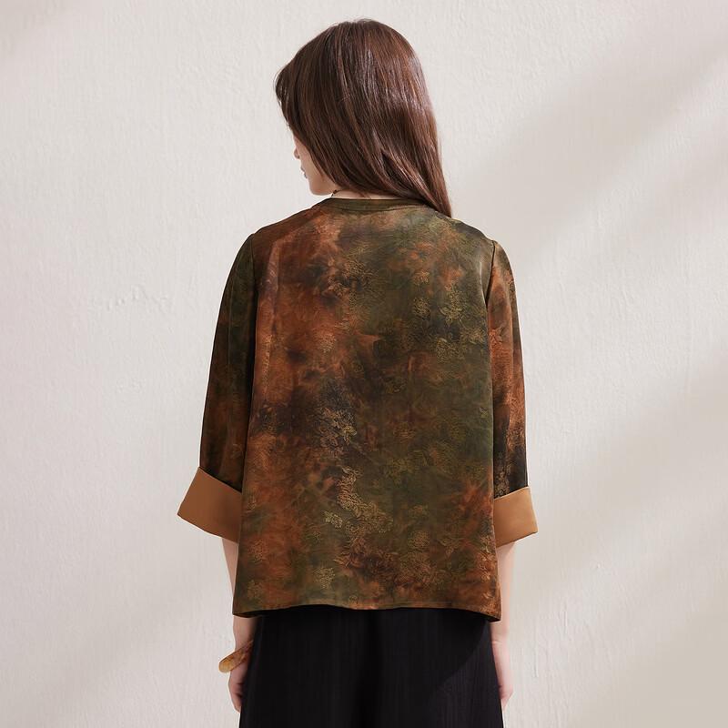 Zhaojun Women's New Chinese Style Silk Blend Printed Jacket