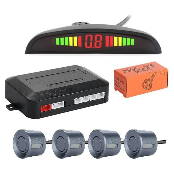 Universal Car LED Parking Sensor with 4 Radar Accurate Digital Display of Obstacle Distance Alarm Parktronic Kit