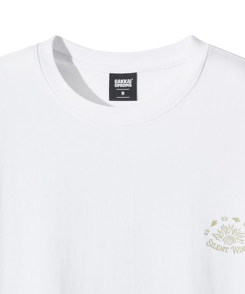 GAKKAI UNIONS Sunset Western Button Short Sleeve T-Shirt White
