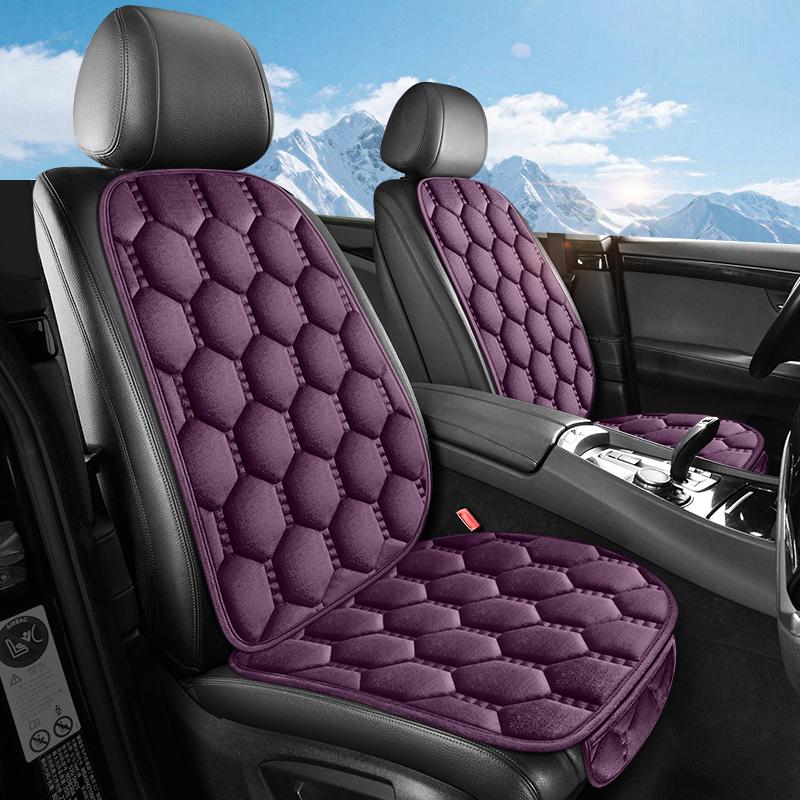 Winter Warmth Thicken Auto Seat Cushion Universal For All Seasons Fleece Anti-Slip Backrest Pad Comfortable And Breathable