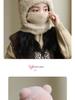 Children's Wool Knit Hooded Scarf with Windproof Ear Protection for Autumn and Winter