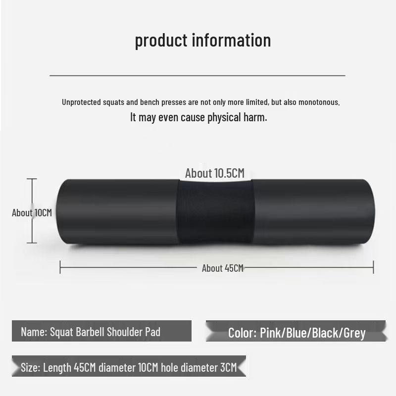 Squat & Hip Thrust Barbell Pad - Shoulder and Neck Protector, Knee Pads Included