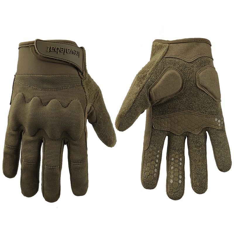 Tactical Cycling Gloves Men Outdoor Sports Touchscreen Compatible Anti-Slip Full Finger Nylon Riding Gear
