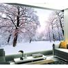 Beautiful Winter Snow Landscape Wall Mural Living Room Backdrop Wall Paper Modern Simple 3d Wallpaper Home Decor