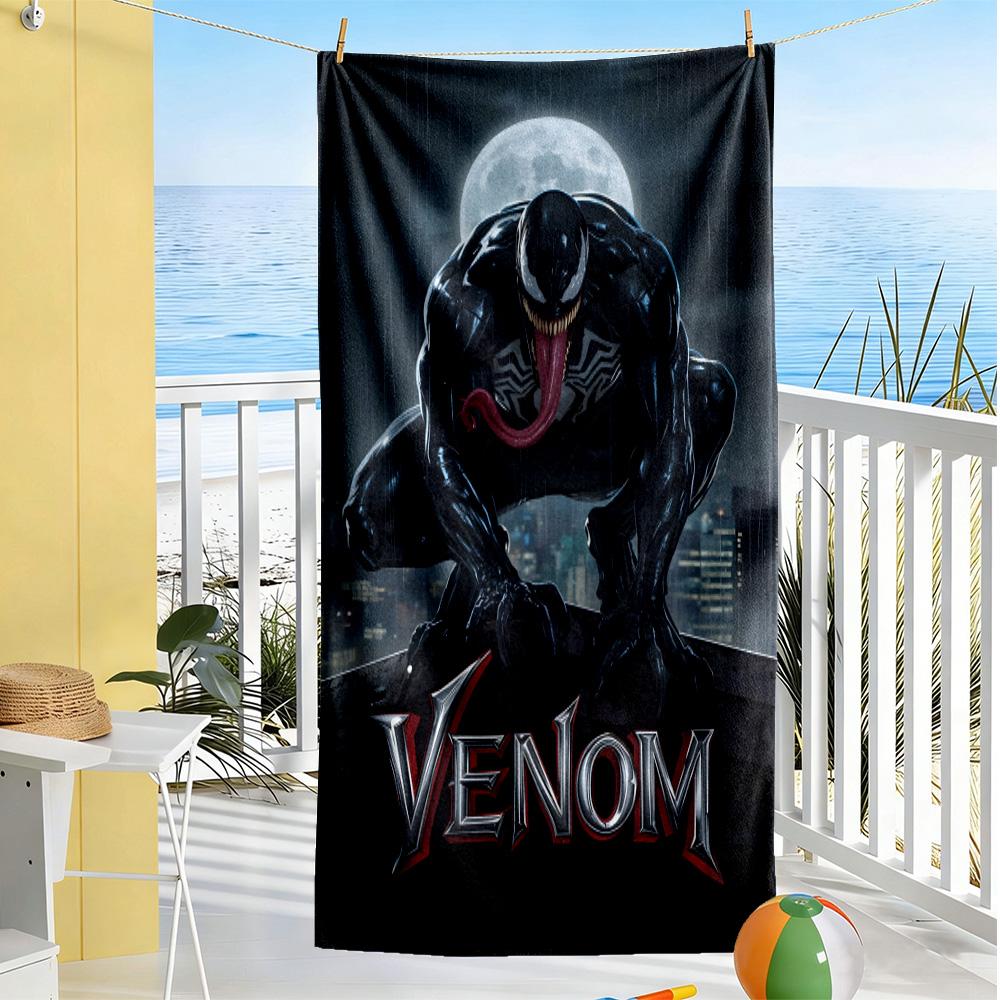 Venom vibrant beach towel Foldable swimming & surfing Vibrant Pattern Perfect Gift for Friends & Family
