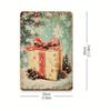 2D Merry Christmas Vintage Tin Sign 8x12 Inch Retro Metal Poster Wall Art Home Bar Cafe Garage Decor Pre Drilled Hanging