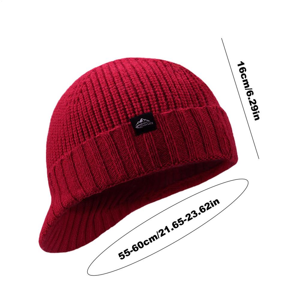

Knit Beanie Winter Beanie Outdoor Warm Hat Comfortable Ear Protection Winter Hat Knit Caps Breathable For Ski Hiking Running червоний