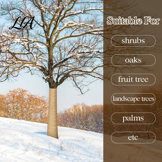 Burlap Fabric for Trees Natural Tree Protector Wraps Winter Garden Plants, Trunk Protector, Transplanting Protection Belt Plants Wrap Bandage,