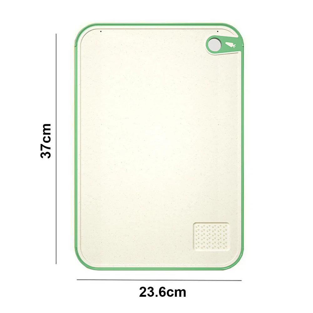 Household Double-Sided Cutting Board Antibacterial Anti-Mold Cutting Board Kitchen Fruit Knife Occupancy Board Wheat Case Board