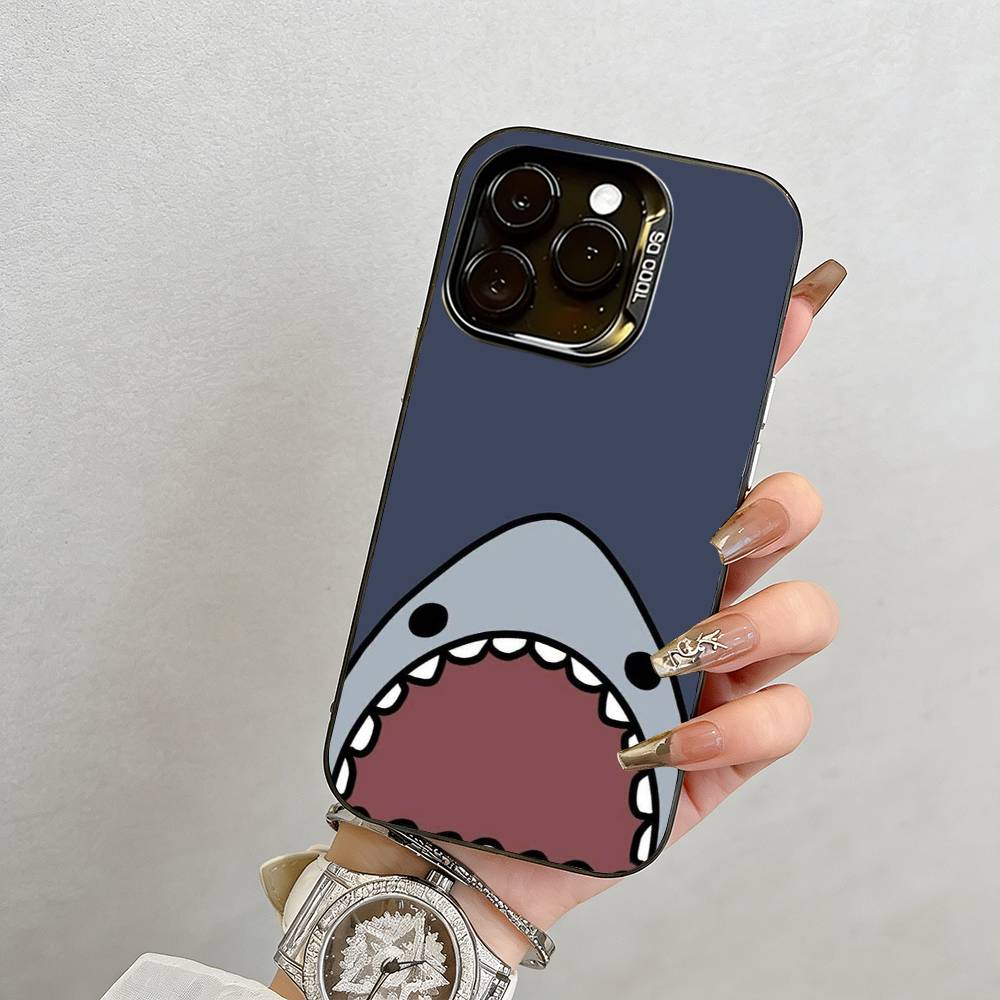 cartoon Phone Case For iPhone 17,16,15,14,13,12,11 Plus,Pro Max,XS,Colored Silver Plated Inside Cover
