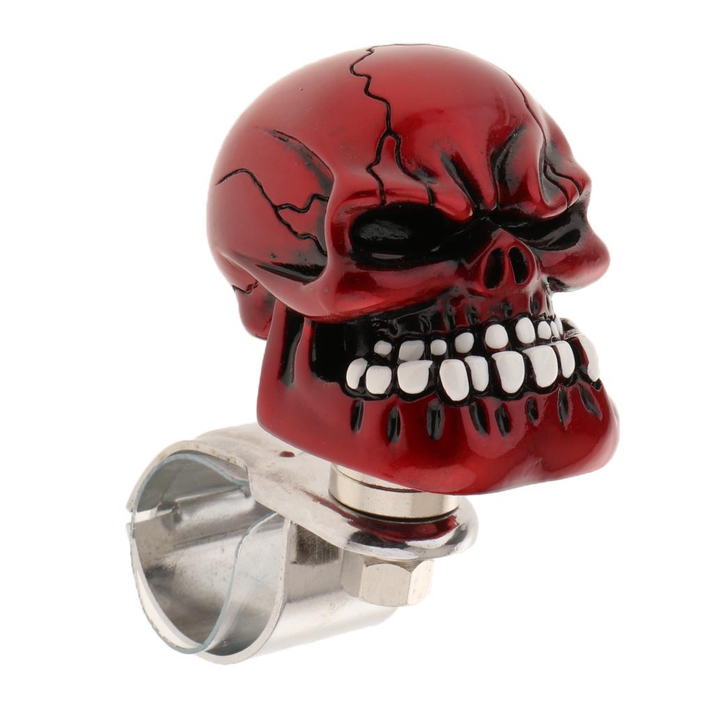 

Skull Adaptive Steering Wheel Knob Cool Universal Power Handle Assist Quick Release for Car Removable красный