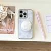 For iPhone 15 Pro Case 3D Camellia Charm Hard PC Epoxy Phone Cover