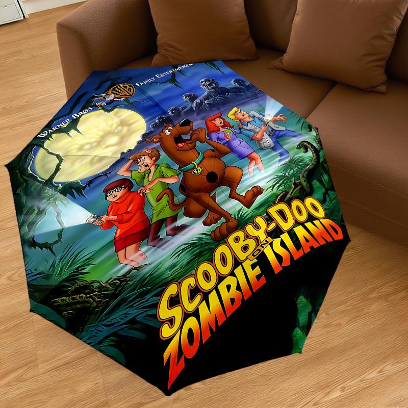 1PC Scooby-Doo Zombie Island Umbrella-8-Rib Reinforced, Automatic Open, Lightweight & Durable, Cute Fashion Accessory for Outdoor, D2634