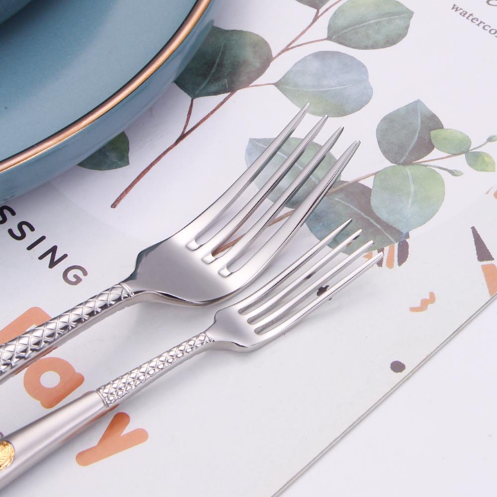 10/15/20Pcs Luxury Tableware Stainless Steel Cutlery Set Dinnerware Knife Fork Spoon Set Kitchen Utensils Flatware Sliverware