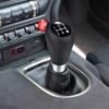 Car Manual Gear Shift Knob Shifter Black Leather Red Stitch 5 Speed Universal 8mm 10mm 12mm