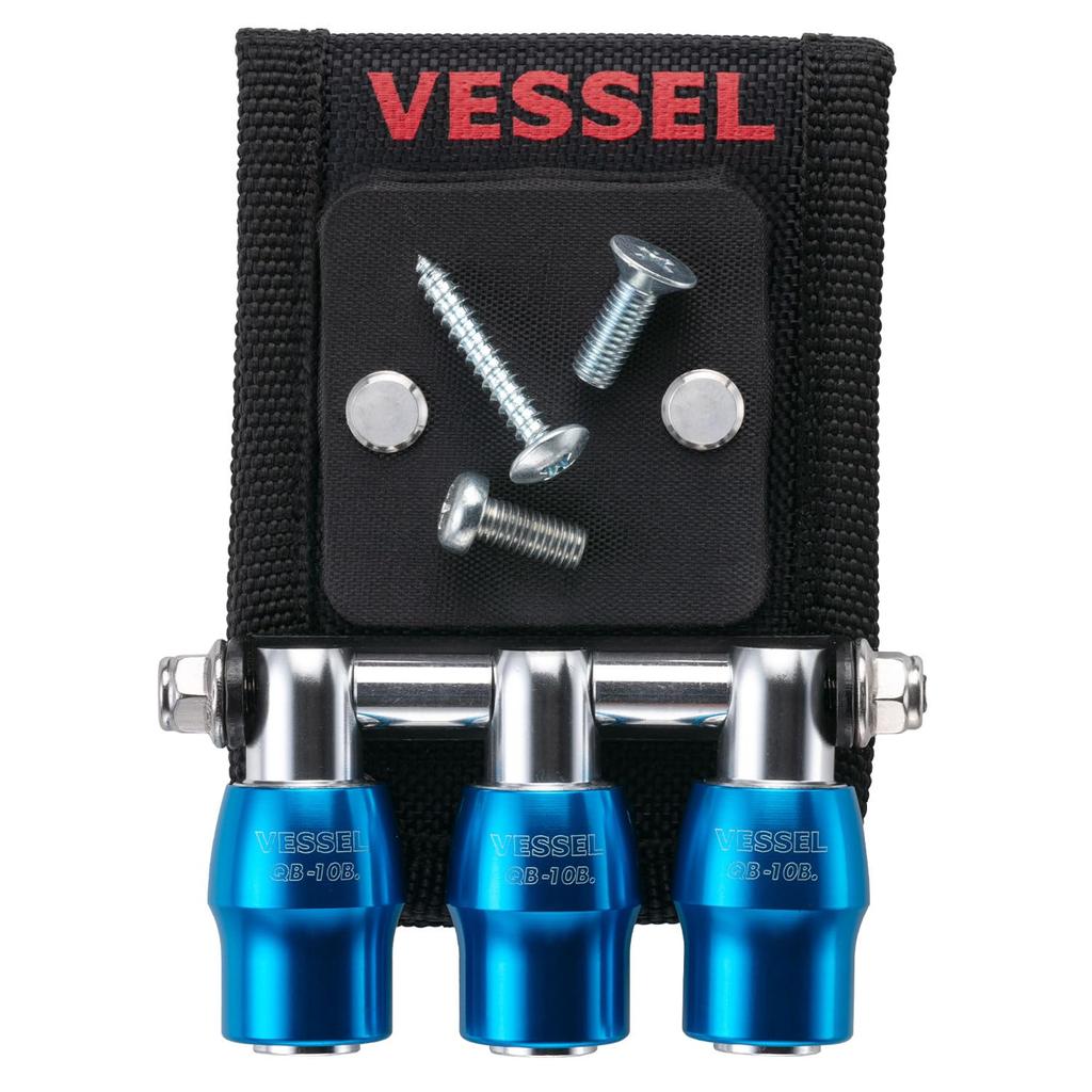 VESSEL Quick Catcher Triple Holder with Magnet, Blue, QB-10MB3B