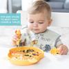 Bumkins x Disney Japanese Suction Cup Silicone Dish Baby Tableware Winnie the Pooh Silicone Plate Baby Shower Gift Bumkins Pooh [Official Product]