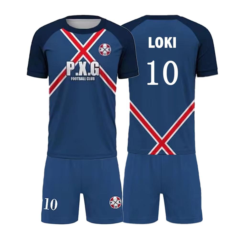 Costum Sport Fotbal Anime Albastru Lock P.X.G Nou pentru Bărbați Modă Sport 3D Imprimat Joc de Rol Tricou Pantaloni Scurți Set Două Piese Pentru Copii